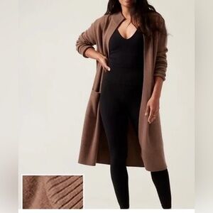 Athleta Spirit Cashmere and Wool Brown Cardigan
